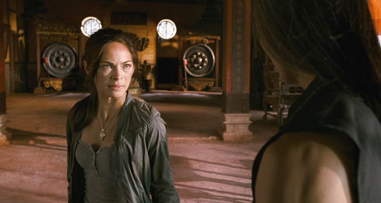 Street Fighter The Legend of Chun Li 2009 Movie Scene Kristin Kreuk as Chun-Li training with Robin Shou as Gen