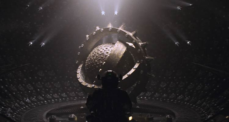 Event Horizon 1997 Movie Scene The gravity drive of the spaceship Event Horizon spinning