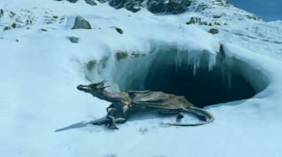 Dragon's World: A Fantasy Made Real aka The Last Dragon [2004] Movie A small dragon crawling on the ice