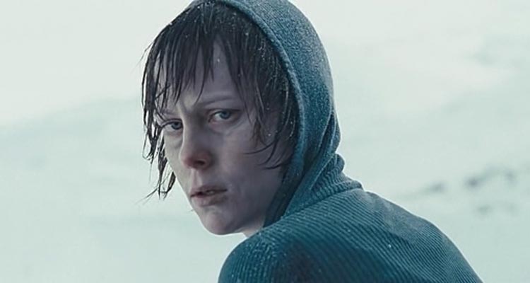 Fritt Vilt 2 AKA Cold Prey 2 2008 Movie Scene Ingrid Bolsø Berdal as Jannicke on an empty snowy road