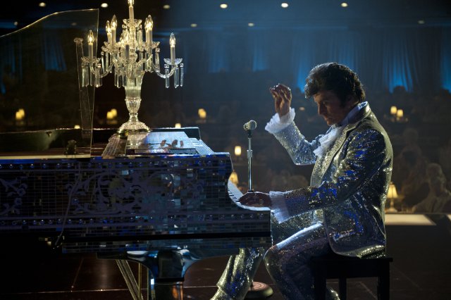 Behind the Candelabra [2013] Movie Michael Douglas as Liberace on stage playing piano