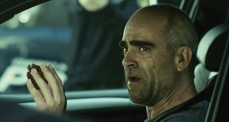 El Desconocido Aka Retribution [2015] Movie Luis Tosar as Carlos in the car facing the police scene