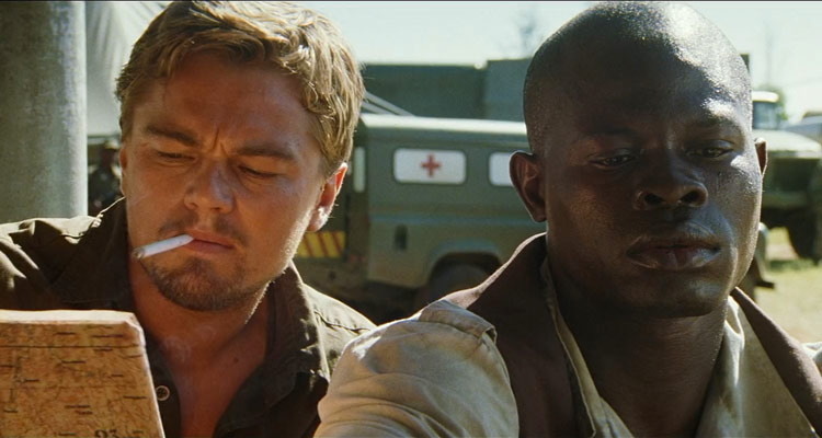 Blood Diamond 2006 Movie Leonardo DiCaprio and Djimon Hounsou