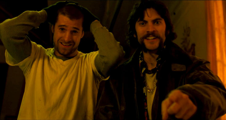 Weirdsville 2007 Movie Scene Scott Speedman as Dexter and Wes Bentley as Royce as two drug addicts who just broke into a house