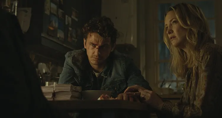 Good People 2014 Movie Scene James Franco as Tom and Kate Hudson as Anna thinking what they're going to do with the money they found