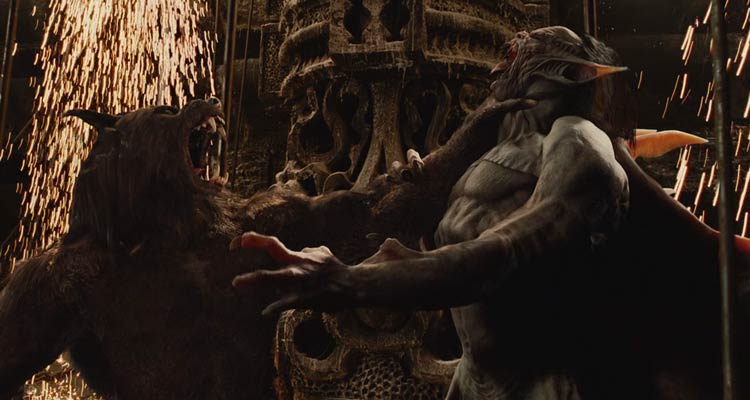 Van Helsing 2004 Movie Scene Werewolf fighting Dracula who turned into a winged monster