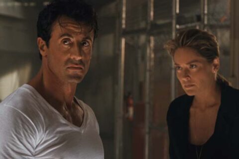 The Specialist 1994 Movie Scene Sylvester Stallone as Ray, an explosive expert and Sharon Stone as May Munro