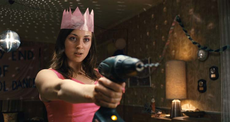 The Loved Ones 2009 Movie Robin McLeavy as Princess Lola holding a drill in her hand
