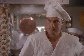 Under Siege 1992 Movie Scene Steven Seagal as Ryback in the kitchen cooking