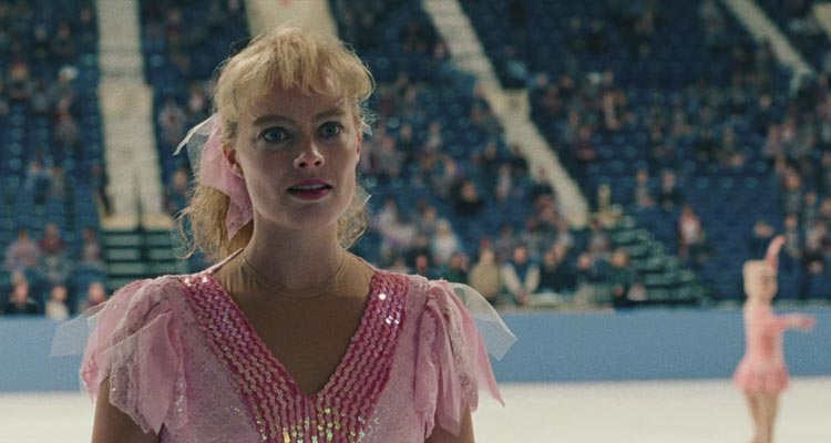 I Tonya 2017 Movie Scene Margot Robbie as Tonya on the ice rink wondering while she got such low scores