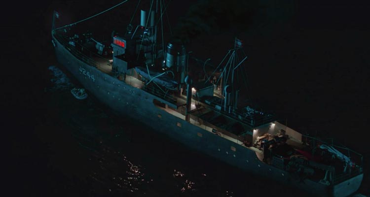 Blood Vessel 2019 Movie Scene A group of stragglers climbing aboard an abandoned Nazi ship