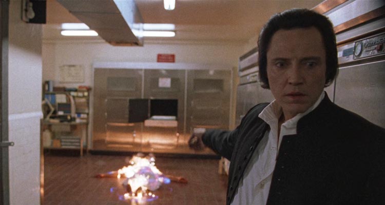 The Prophecy 1995 Movie Scene Christopher Walken as Gabriel using his powers to burn a dead body in the morgue