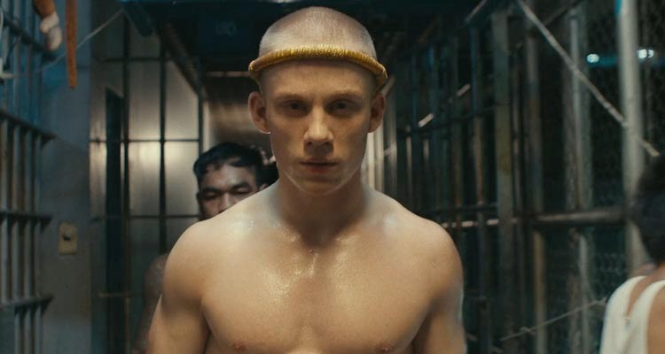 A Prayer Before Dawn 2017 Movie Scene Joe Cole as Billy Moore getting ready for the Muay Thai fight in the prison