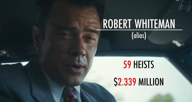 Bandit 2022 Movie Scene Josh Duhamel as Gilbert Galvan Jr/Robert Whiteman explaining how he became Canada's most notorious bank robber with 59 successful heists