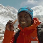 The Climb 2017 Movie Scene Ahmed Sylla as Samy Diakhaté trying to feed candy to an ox close to the Everest