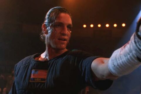 Best of the Best 1989 Movie Scene Eric Roberts as Alex Grady during the taekwondo fight with the Korean team