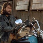 Beyond The Law 1993 Movie Scene Charlie Sheen as Saxon on his Harley Davidson Softail Custom