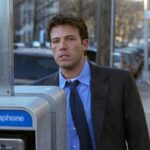 Changing Lanes 2002 Movie Scene Ben Affleck as Gavin Banek in front of the payphone angry