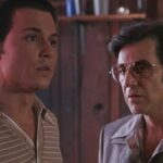 Donnie Brasco 1997 Movie Scene Al Pacino as Lefty and Johnny Depp as Donnie in their new nightclub in Miami
