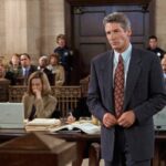 Primal Fear 1996 Movie Scene Richard Gere as Martin Vail in the courtroom during the Aaron Stampler's trial working as his lawyer