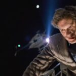 The Fugitive 1993 Movie Scene Harrison Ford as Dr. Richard Kimble running away from the police with the helicopter chasing him
