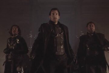 Last Knights 2015 Movie Scene Clive Owen as Raiden with two of his warriors storming the palace to kill Geza Mott