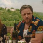 Speak No Evil 2024 Movie Scene James McAvoy as Paddy and Aisling Franciosi as Ciara at the vacation in Italy