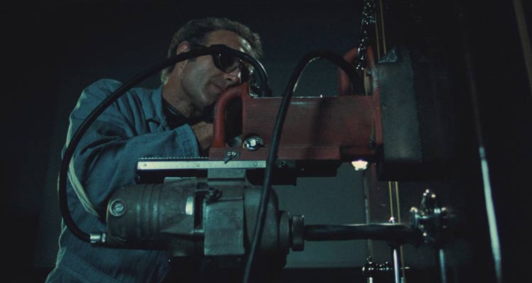 Thief 1981 Movie Scene James Caan as Frank using special equipment to drill into a safe