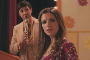 Woman of the Hour 2024 Movie Scene Anna Kendrick as Sheryl at the set of The Dating Game with Tony Hale as Ed