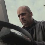 Code Name Emperor 2022 Movie Scene Luis Tosar as Juan spying on a politician using his computer