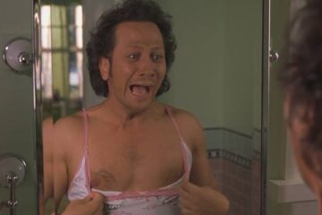 The Hot Chick 2002 Movie Scene Rob Schneider as Clive Maxtone / Man Jessica Spencer looking at his tits in the mirror