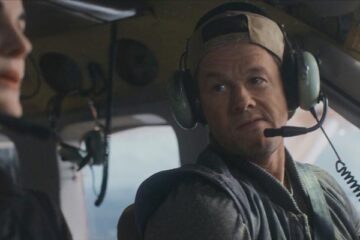 Flight Risk 2025 Movie Scene Mark Wahlberg as Daryl flying the airplane