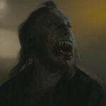 Wolf Man 2025 Movie Scene A Werewolf screaming after killing its enemy
