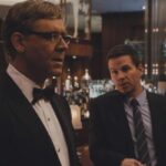 Broken City 2013 Movie Scene Russell Crowe as Mayor Nicholas Hostetler and Mark Wahlberg as Billy Taggart talking in the bar