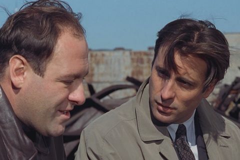 Night Falls On Manhattan 1996 Movie Scene Andy Garcia as Sean Casey talking to James Gandolfini as Joey Allegretto about his corruption